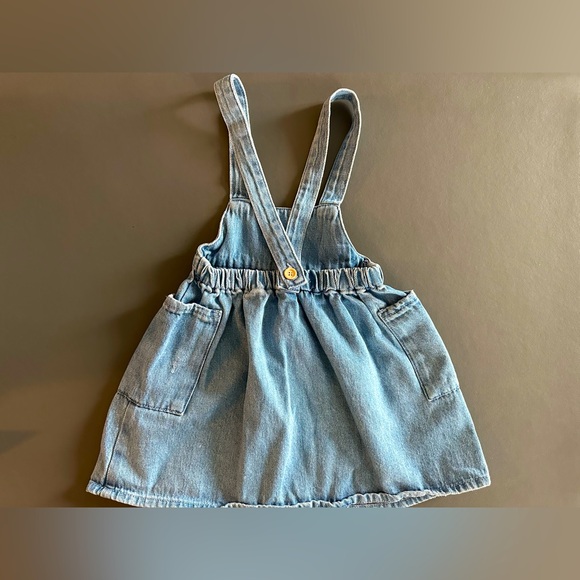 ZARA Denim Pinafore Dress - Picture 2 of 5